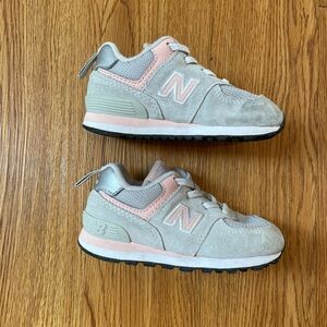 New Balance Kids Sneakers - Gray and Pink